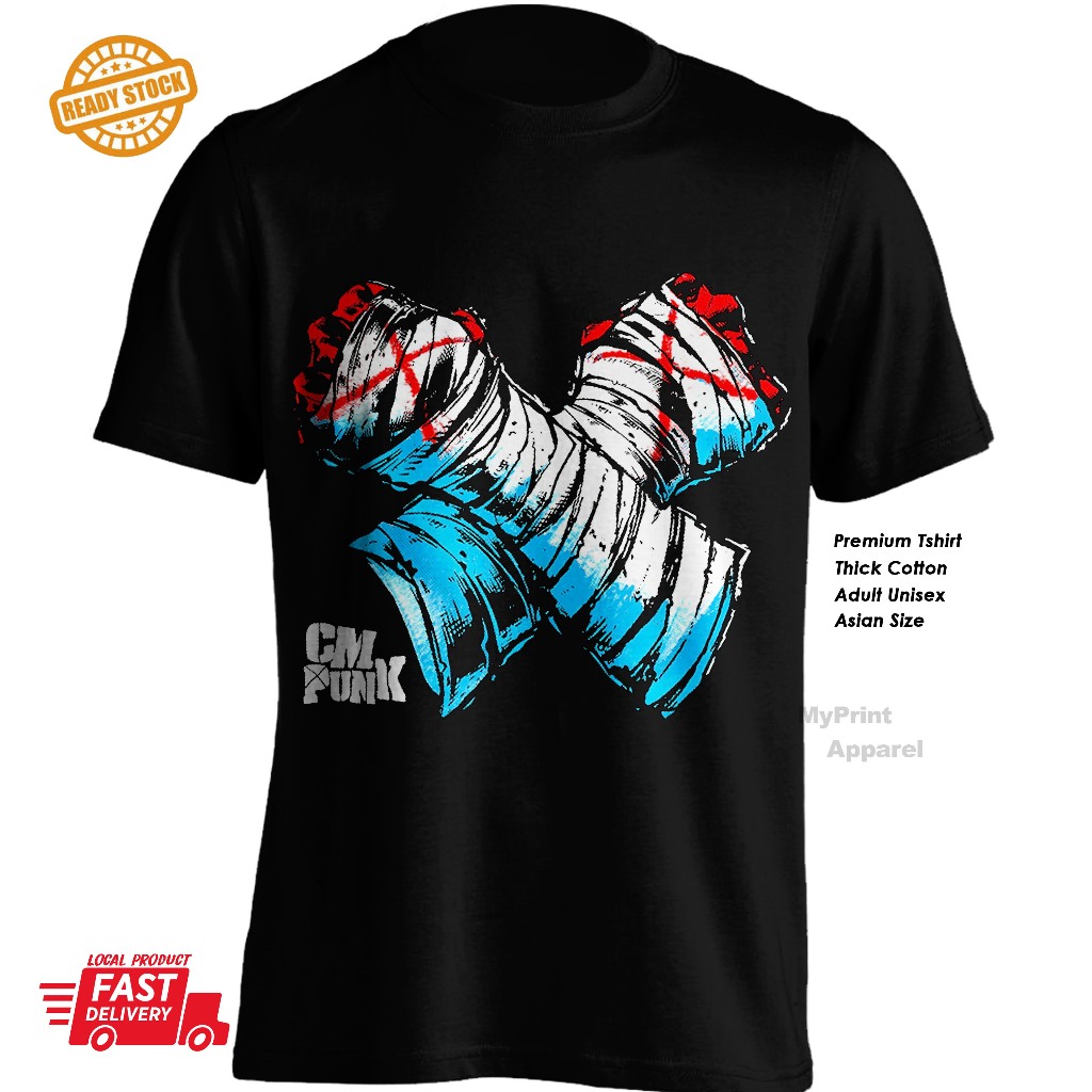 เสื้อยืดผ้าฝ้าย AEW CM Punk wwe Wrestling