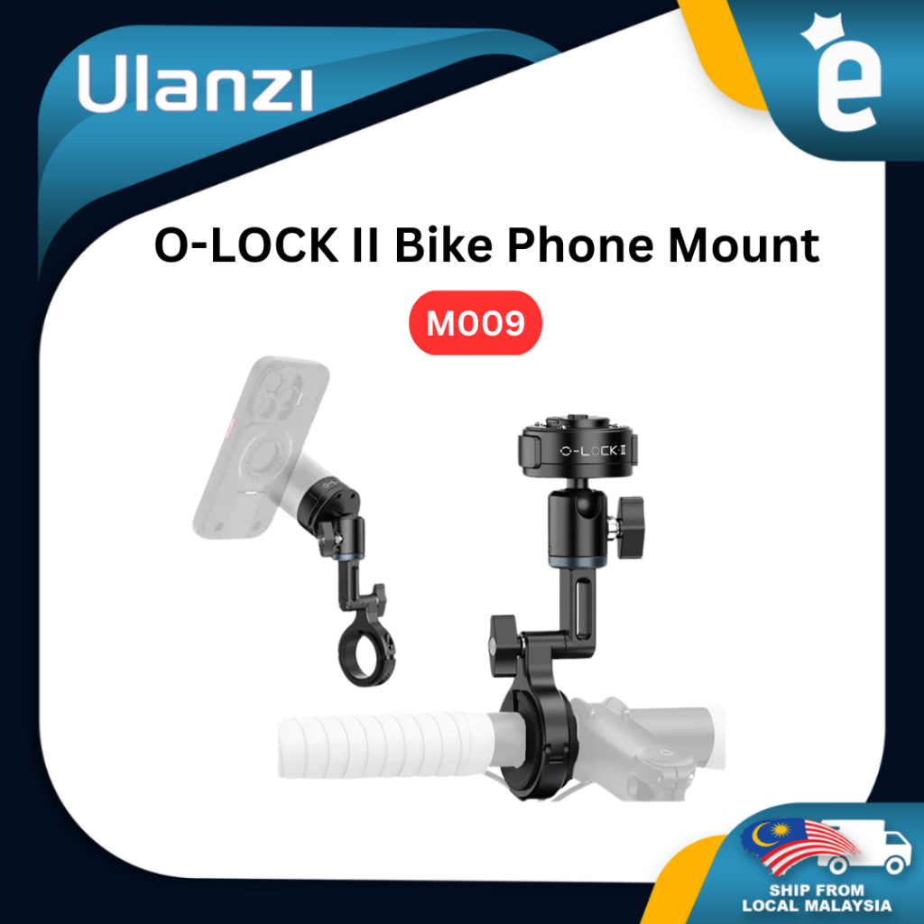 Ulanzi O-LOCK II OLOCK033 อลูมิเนียมอัลลอยด์แฮนด์จักรยานที่วางโทรศัพท์ M009 โหลดความจุ 2KG
