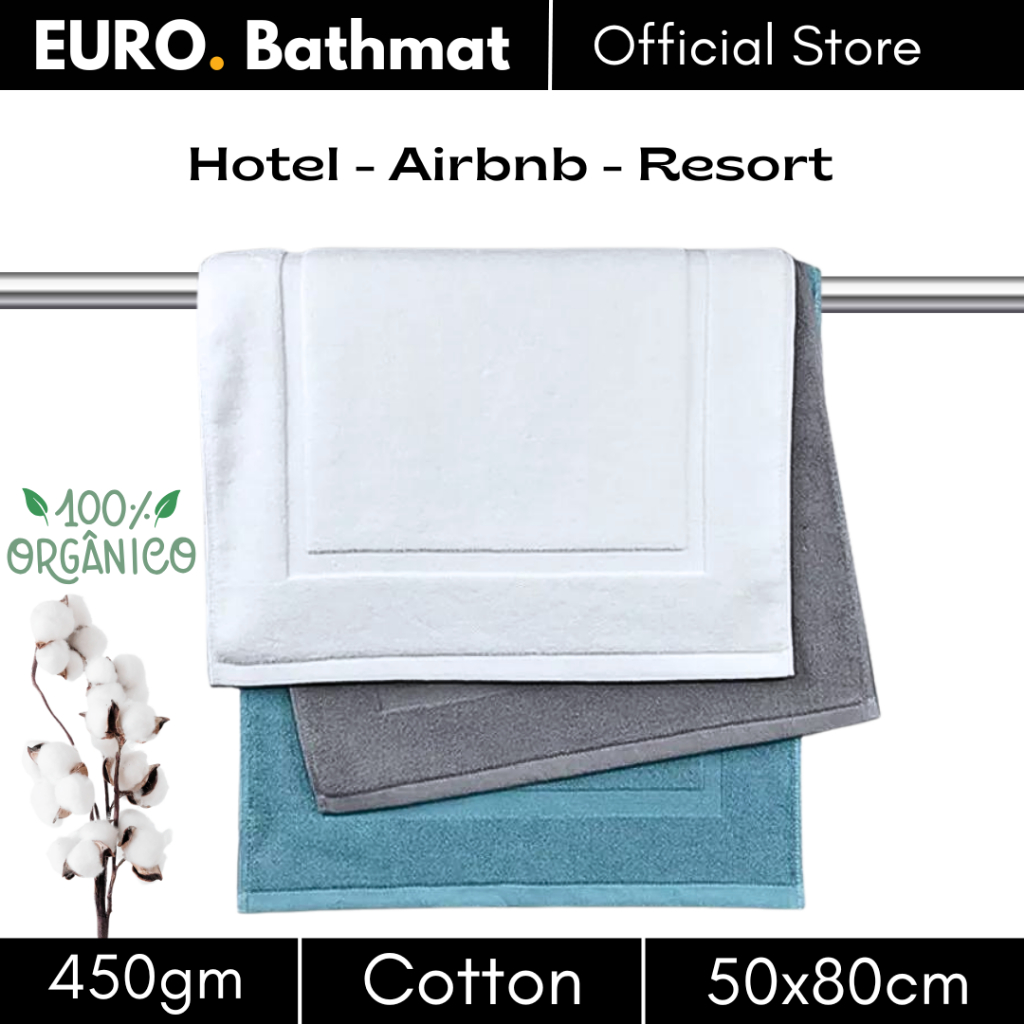 Uthpia Bathmat 50x90 ซม.โรงแรมพรมปูพื้นพรมห้องน้ํา 100% Pure Cotton Bath Mat Soft Bathmat Cosy