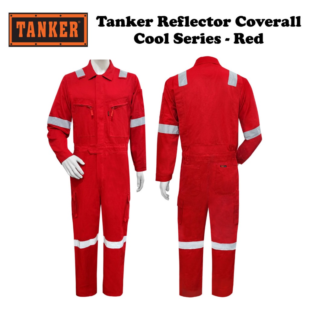 ชุดคลุมสะท้อนแสง Tanker - Cool Series TKC93 - สีแดง