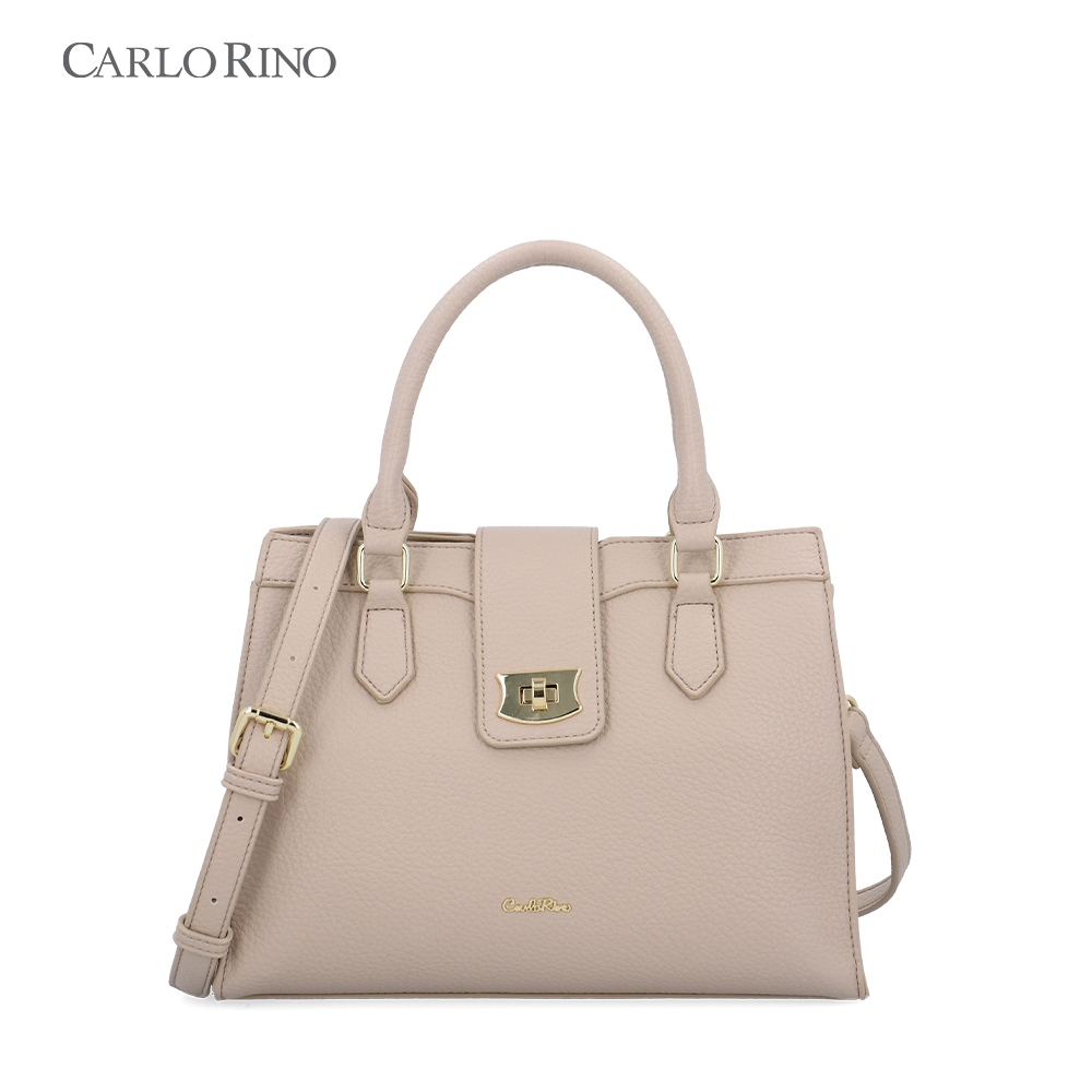 Carlo Rino Juvia Lock Accent Top Handle - สีนู้ด