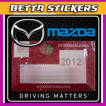 สติ๊กเกอร์ Roadtax ขนาดปี 2024 / สติ๊กเกอร์ Plat / สติ๊กเกอร์ VIP / Touch & Go - รุ่น Mazda