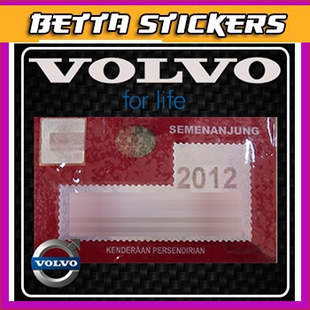 สติ๊กเกอร์ Roadtax ขนาดปี 2024 / สติ๊กเกอร์ Plat / สติ๊กเกอร์ VIP / Touch & Go - รุ่น Volvo