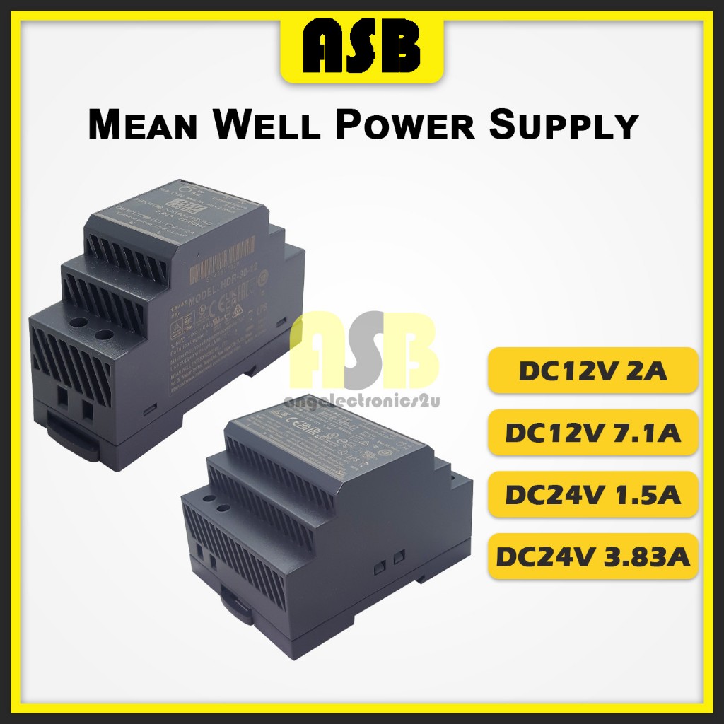 (1 ชิ้น) MEAN WELL แหล่งจ่ายไฟ DC12V 2A / DC12V 7.1A / DC24V 1.5A / DC24V 3.83A