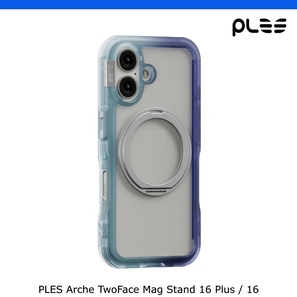PLES Arche TwoFace Mag Stand Case สําหรับ iPhone 16 Plus/16