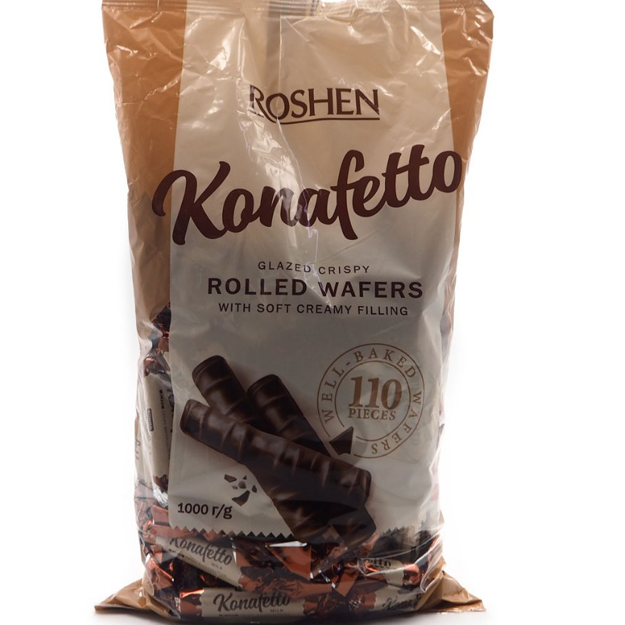 ROSHEN KONAFETTO MILK BLANC CRISPY WAFERS & CREAM ( 1KG)[ สินค้ามาใหม่]
