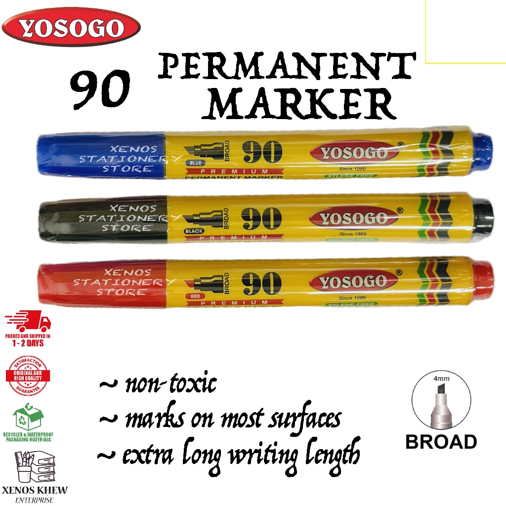 YOSOGO 90 PERMANENT MARKER / YOSOGO 90 เสริมประสิทธิภาพสูง MARKER ARTLINE 90