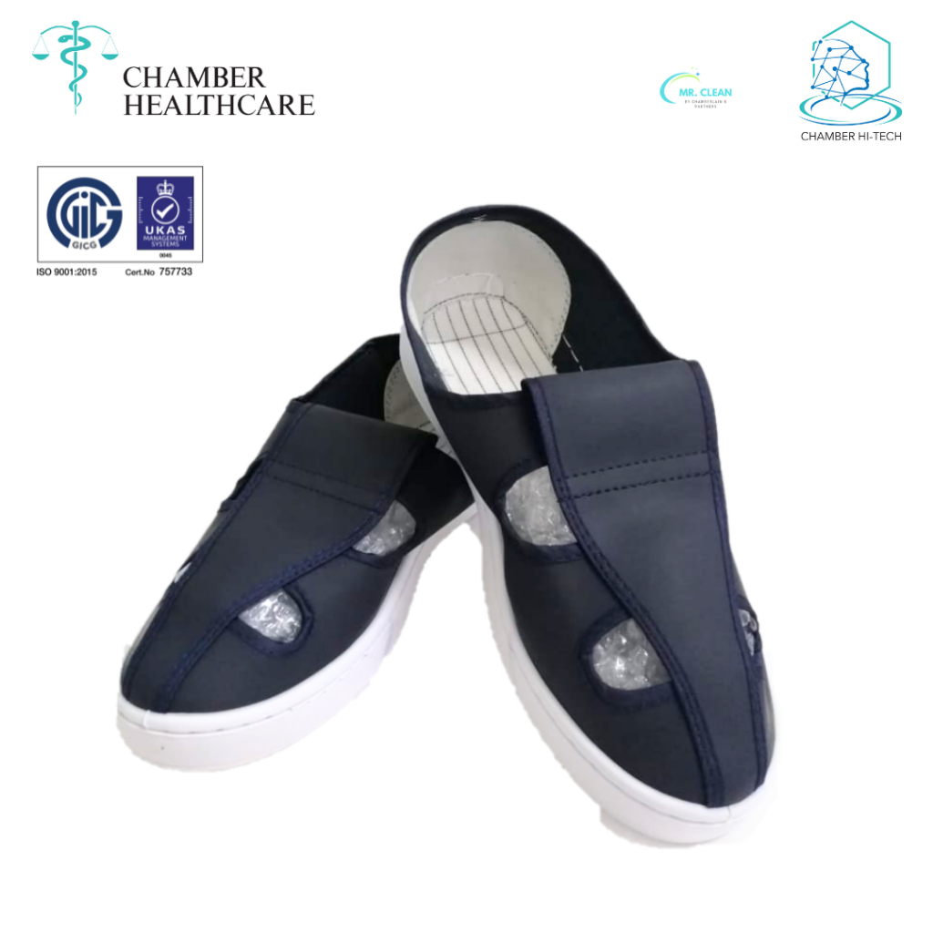 รองเท้า Chamber Cleanroom ESD (สีดํา)