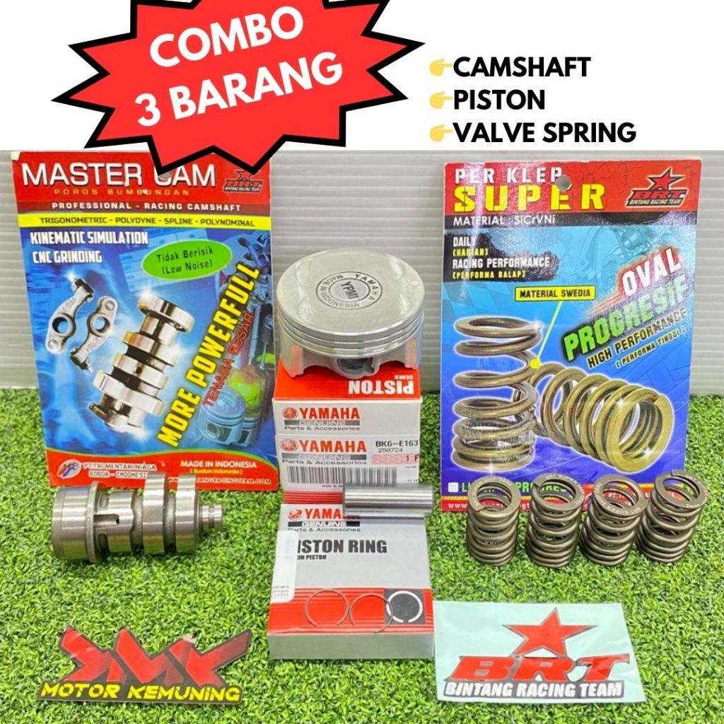 BRT COMBO SET NVX V2 NMAX V2 58MM HI COM HIGH COMPRESSION HIGH CAM+ PISTON + VALVE SPRING (2 รายการ)