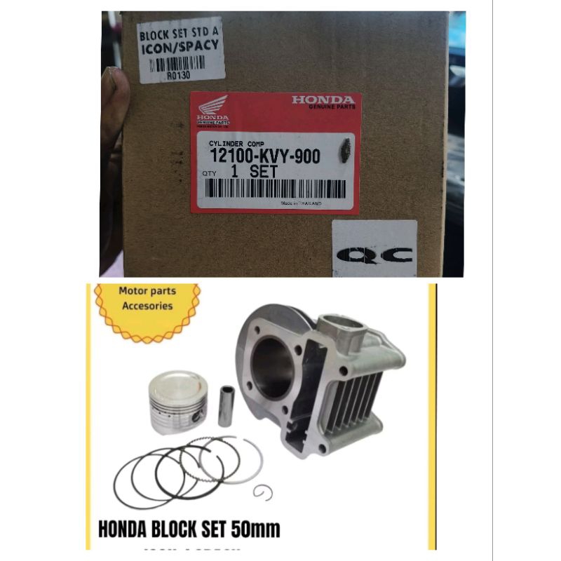 THAI BLOCK ICON SPACY BLOCK 50MM GASKET BLOCK ICON SPACY PISTON 0.25 0.50