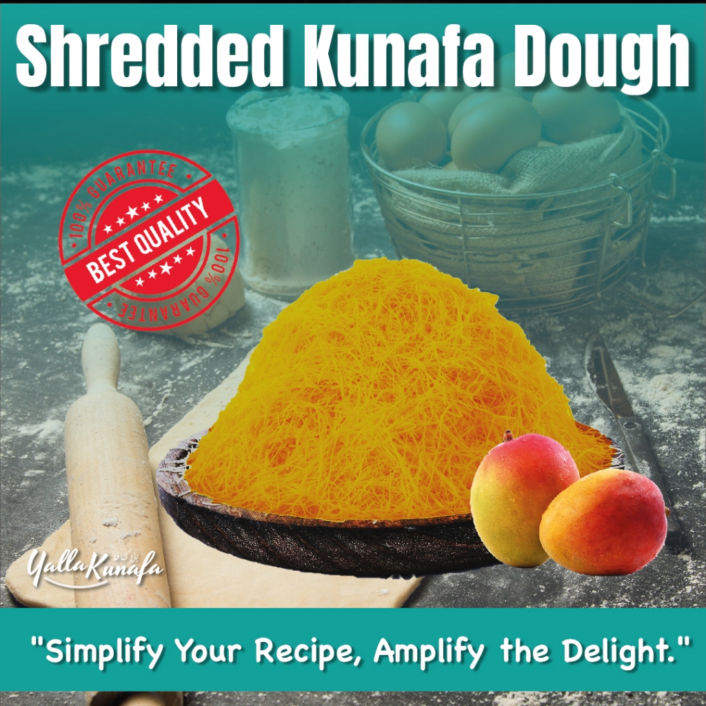 Mango Shredded Kunafa Dough 500g - 1Kg by Yalla Kunafa - Fast Shipping