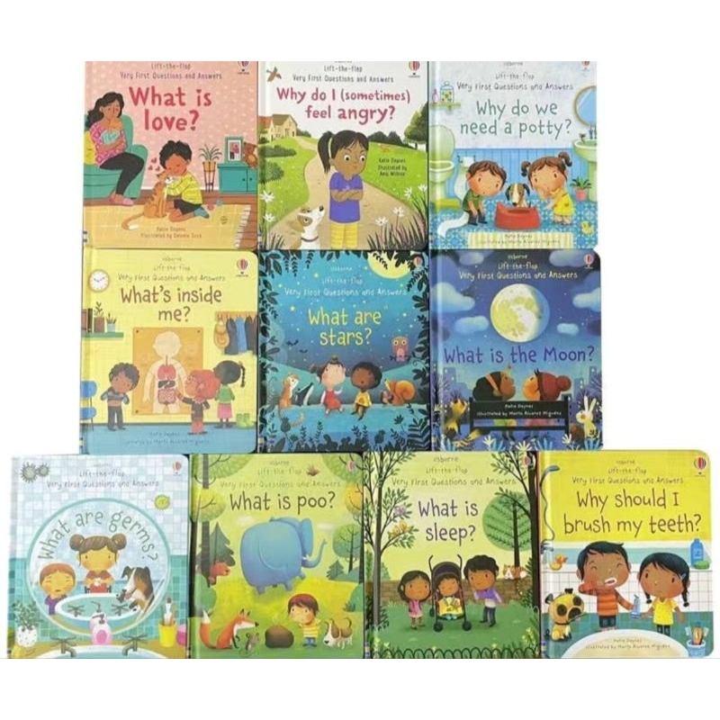 Usborne Lift The Flap หนังสือนิทานสําหรับเด็กแบบสอบถามและคําตอบแรกมาก