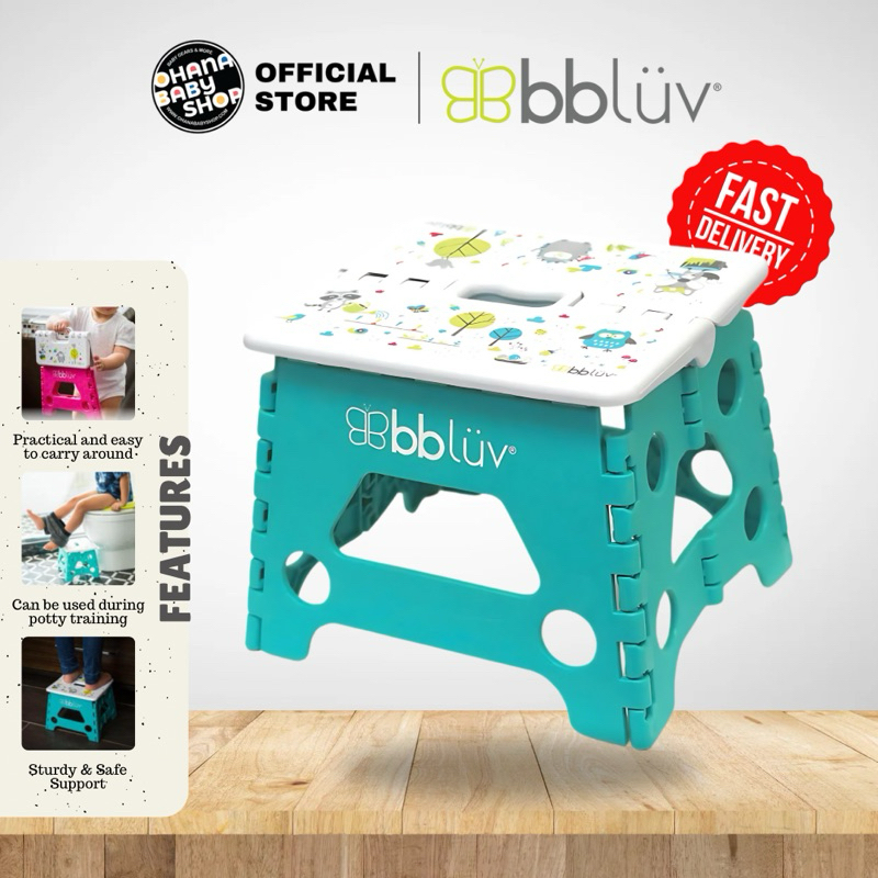 Bbluv Step สตูลขั้นบันไดพับได้สําหรับเด็กมากถึง 113กก