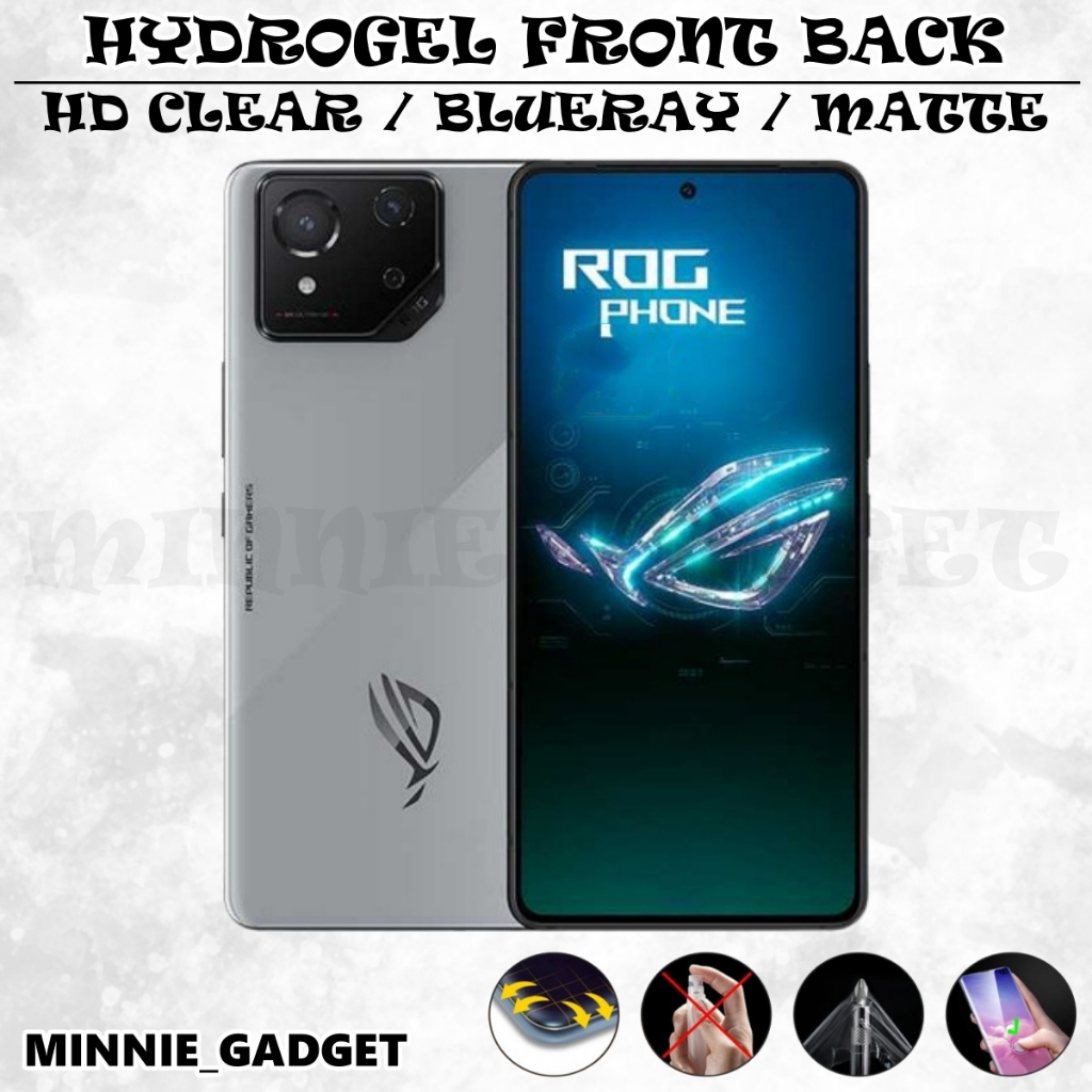Asus ROG 9 FE Rog 9 Pro Rog 8 Pro Rog 7 Ultimate Rog 6 Pro Rog 6D Hydrogel ด้านหน้า + ด้านหลังป้องกั