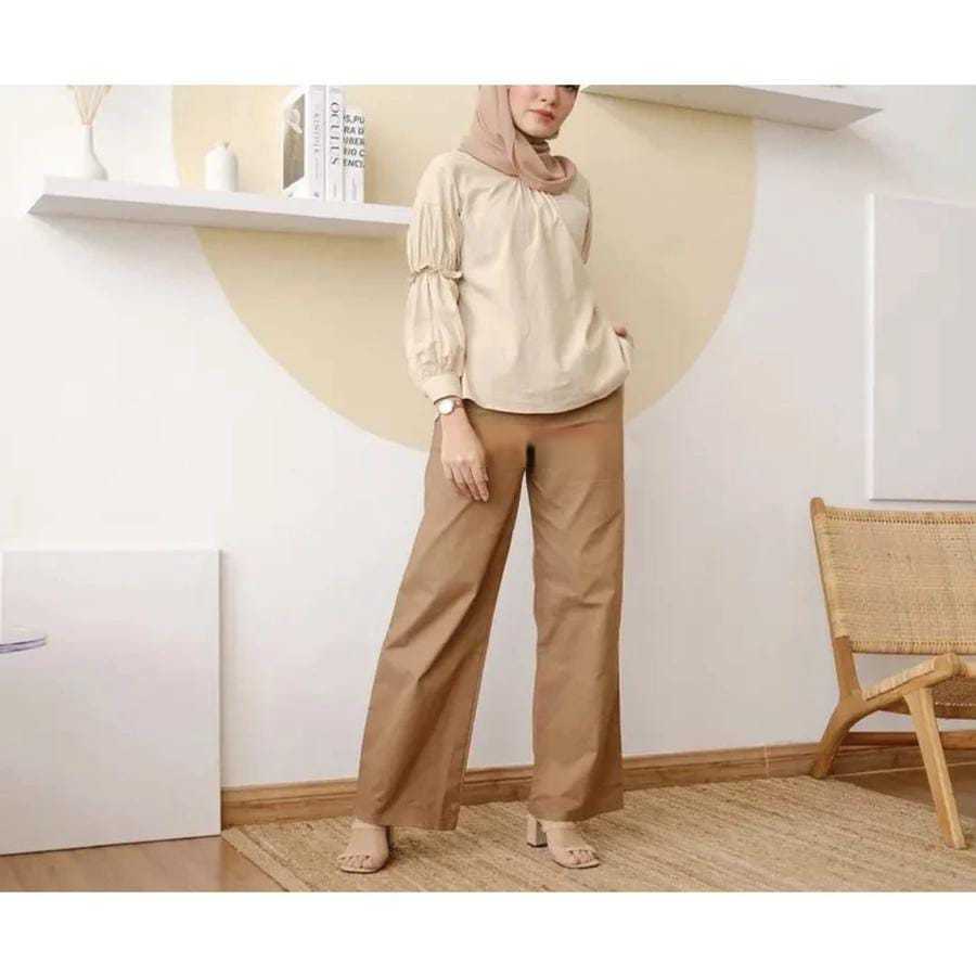 Cotton Plazu Cargo Pants Women Straight Cut Pants Women Korean Styel Seluar Cargo