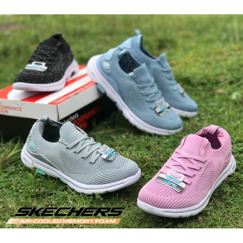 S.kechers Go-Pro Relaxed Casual Sport Running แอโรบิกกีฬารองเท้าผ้าใบรองเท้า Kasut Sukan Perempuan S