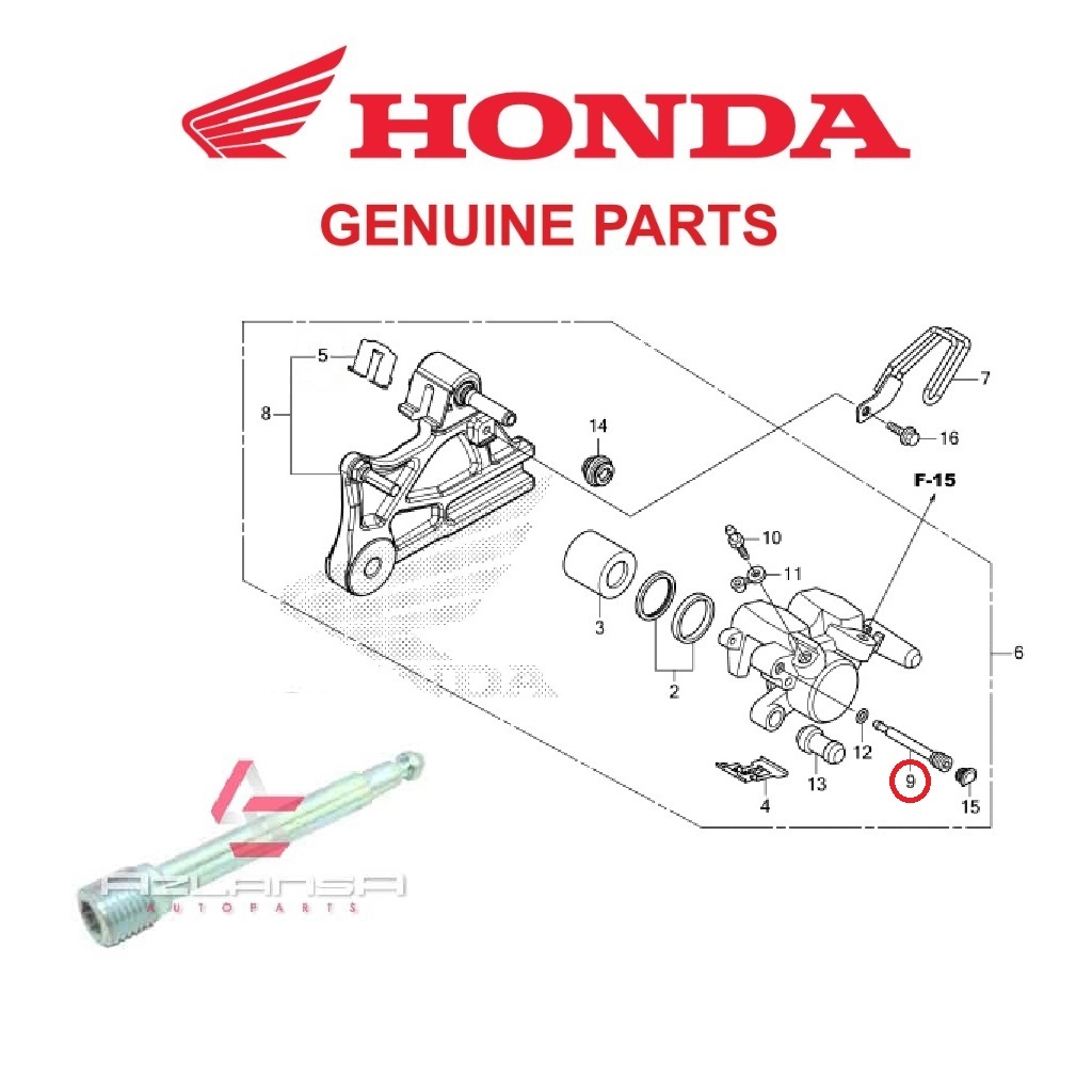 Pin Hanger ( 43215-KGH-901 ) RS150R V1 V2 V3, RS-X V1 V2 & CBR150R 💯 Honda Original