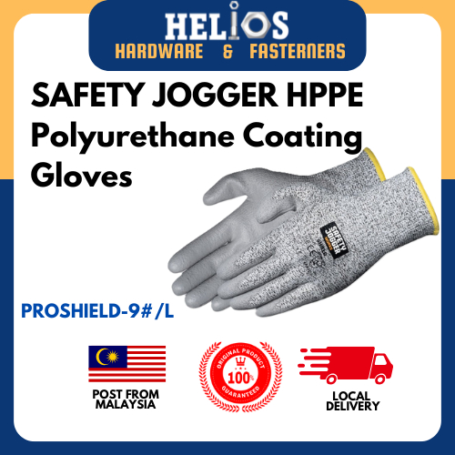 SAFETY JOGGER HPPE ถุงมือเคลือบโพลียูรีเทน| PROSHIELD-9 /L| ถุงมือทํางานเพื่อความปลอดภัย Sarung Tang