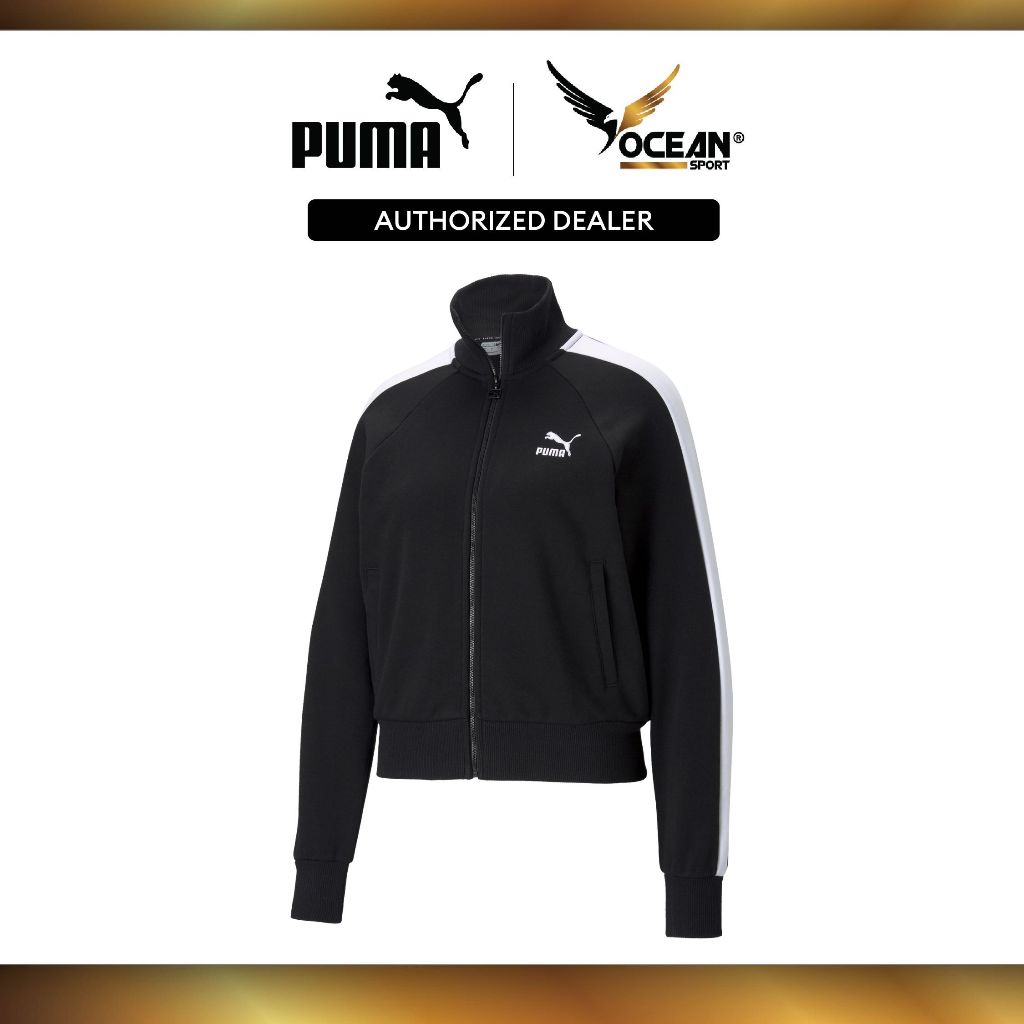 Puma Iconic T7 เสื้อแจ็คเก็ตผู้หญิง TR สีดํา 53007801
