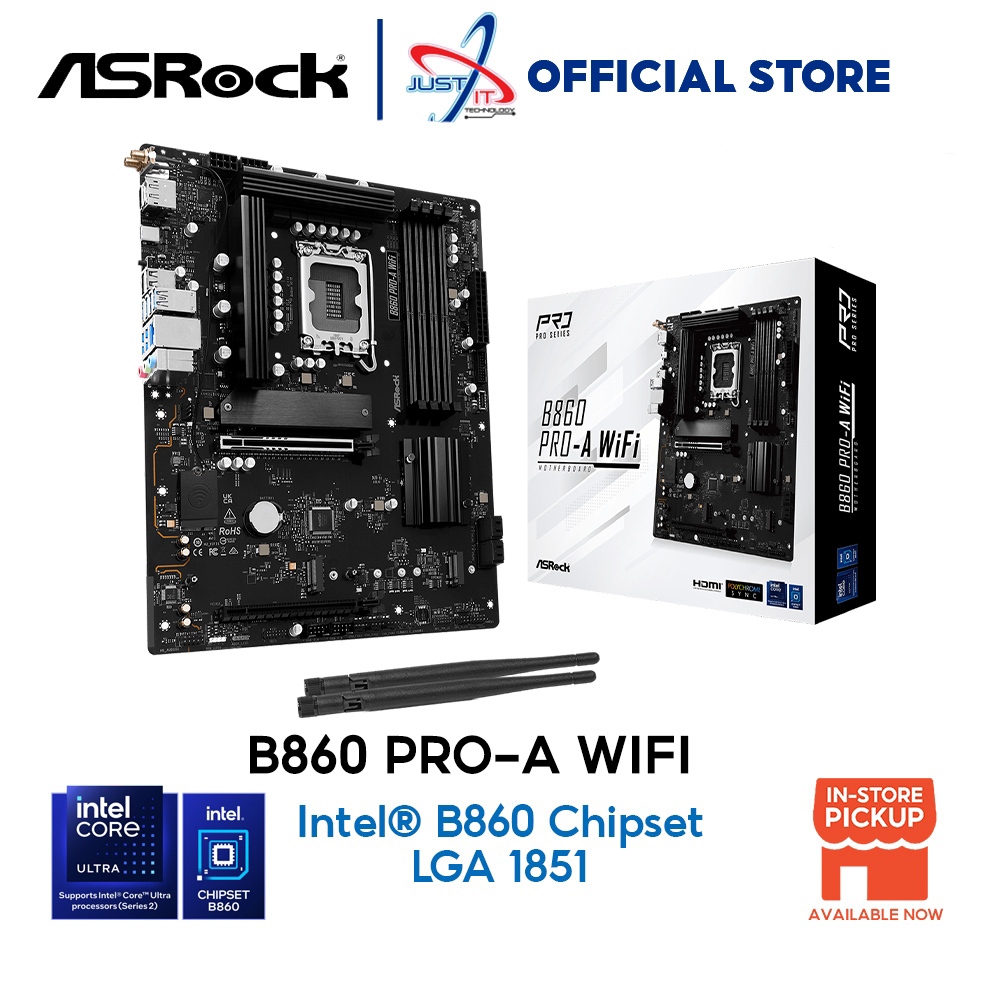 ASROCK B860 PRO-A WIFI DDR5 / D5 LGA1851 GAMING MOTHERBOARD COMBO ULTRA 5 225 / 225F / 235 / 265 / 2