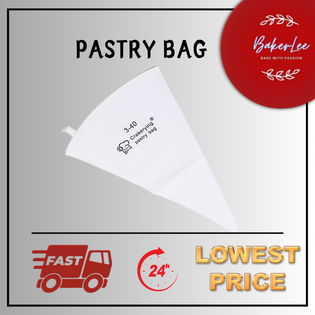 PING BAG CLOTH PASTRY BAG CRAKERYING PASTRY BAG ผ้าฝ้ายที่นํากลับมาใช้ใหม่ได้ PING 38 ซม.