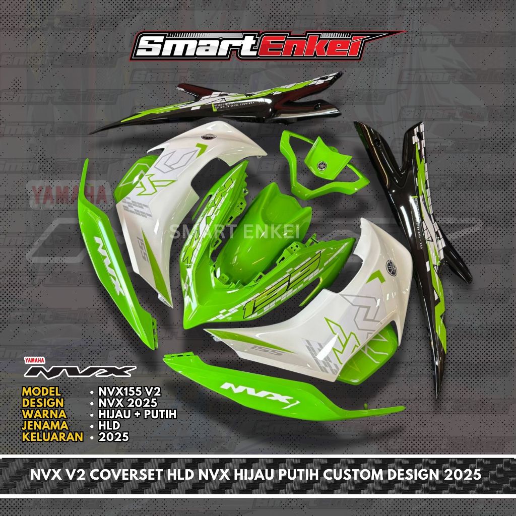 HLD-NVX V2 COVERSET NVX HIJAU PUTIH CUSTOM DESIGN 2025 HLD