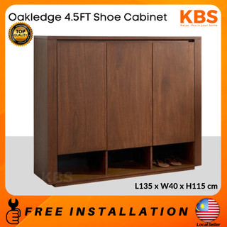(FREE Installation+Shipping) KBS Oakledge 4.5FT Shoe Cabinet / Solid Wood / 3 Doors / minimalist / L135 x W40 x H115 cm