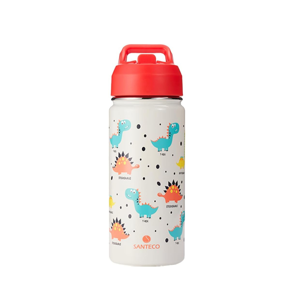 [SANTECO.os] AOSTA KIDS ขวดน้ําสําหรับ SCHOOL พร้อม STRAW LID 500ML สแตนเลส
