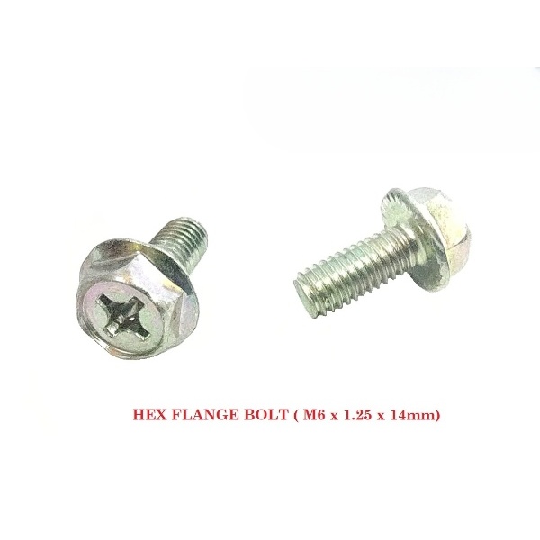 สายฟ้า HEX FLANGE (M6 x 1.0 x 14mm)