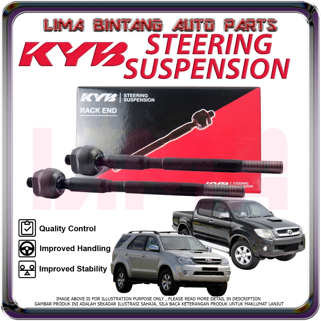 Toyota Hilux Vigo KUN25 , Fortuner TGN50 Rack End หัวบอลพวงมาลัย Heavy Duty KAYABA KYB