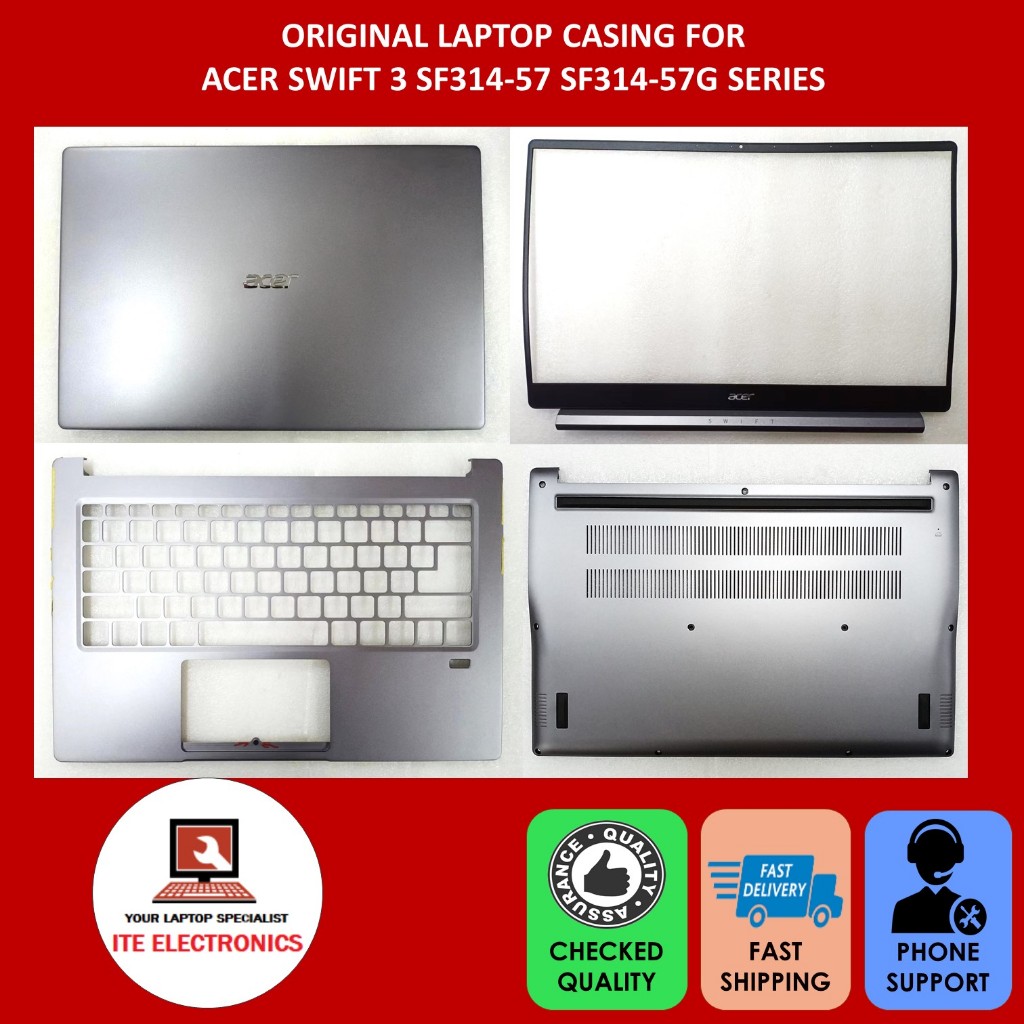 ใหม่ ACER SWIFT 3 SF314-57 SF314-57G SERIES LAPTOP ฝาครอบด้านหน้า A CASE/ BEZEL B/ PALMREST C CASE/ 