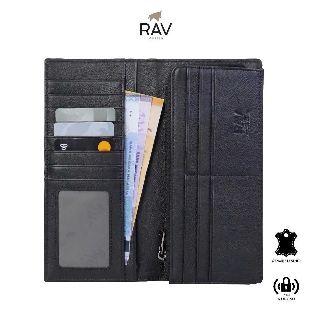RAV DESIGN กระเป๋าสตางค์ใบยาวผู้ชายพร้อมปิดกั้น RFID / รูปที่ 4