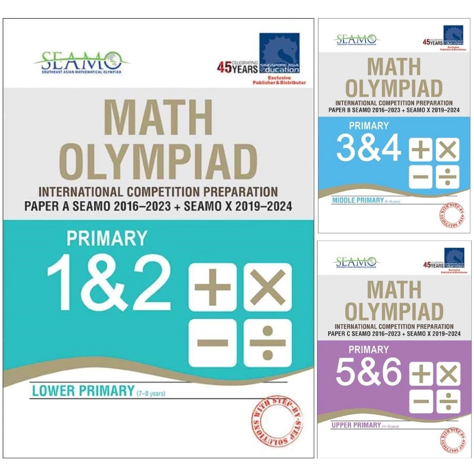 SEAMO Math Olympiad International Competition เตรียมหนังสือการบริหารโรงเรียนคณิตศาสตร์ประถมศึกษาแบบทักษะ