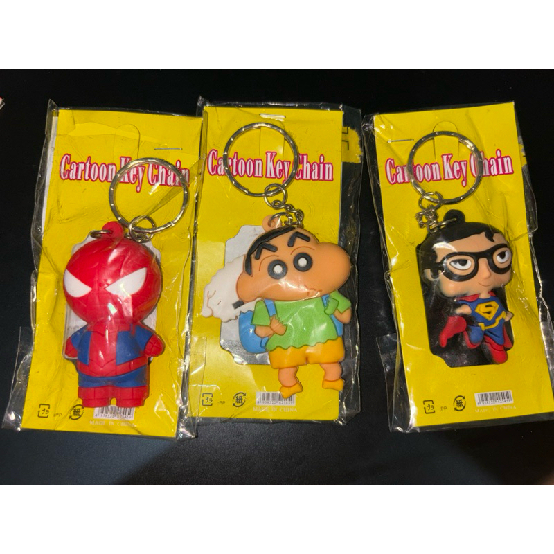 SPIDERMAN/SUPERMAN/ CRAYON SHIN CHAN BIG พวงกุญแจพวงกุญแจการ์ตูนพวงกุญแจ Keyfob แบบพกพา Party พวงกุญ