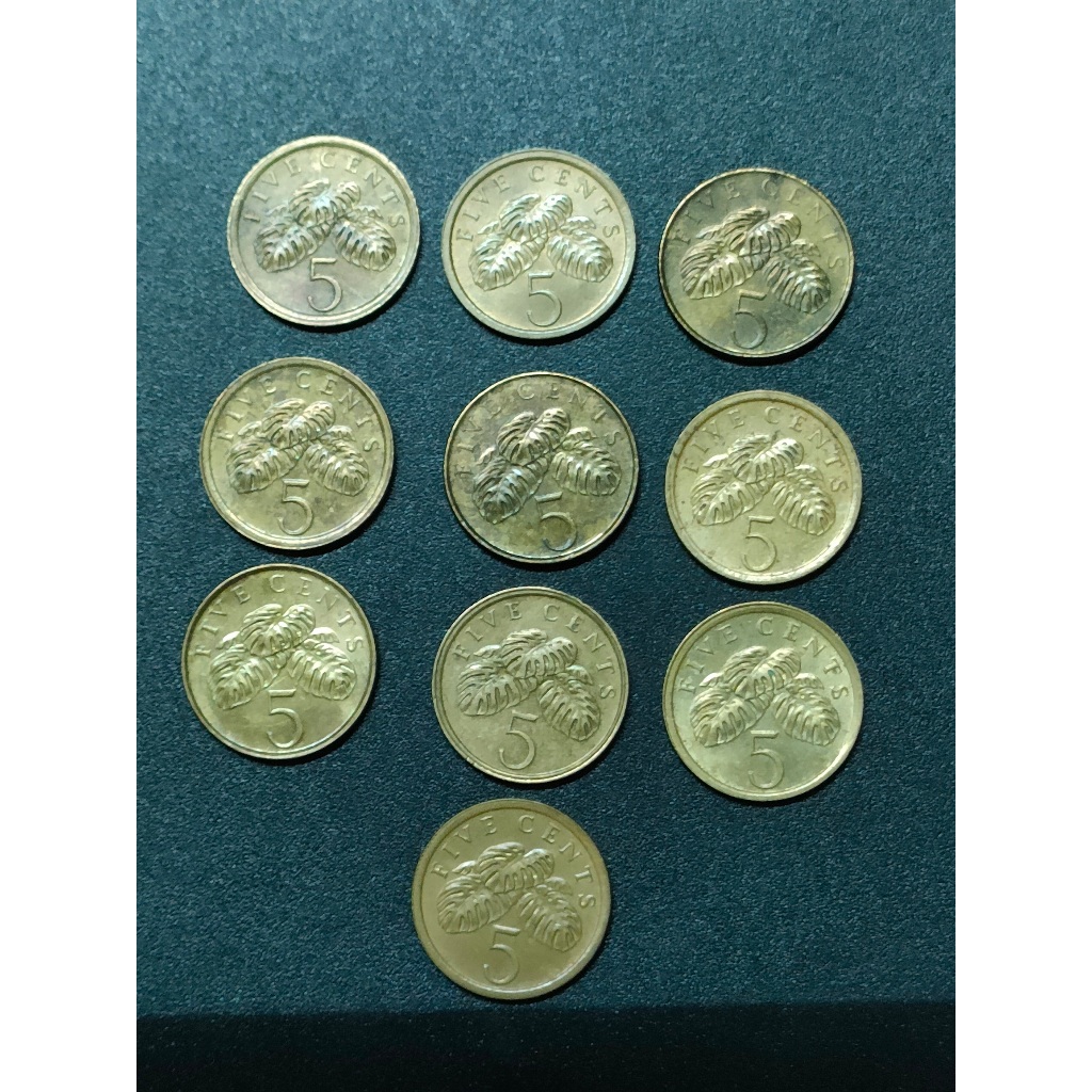 2nd Series 5 Cent 1990s ( 10 เหรียญ )
