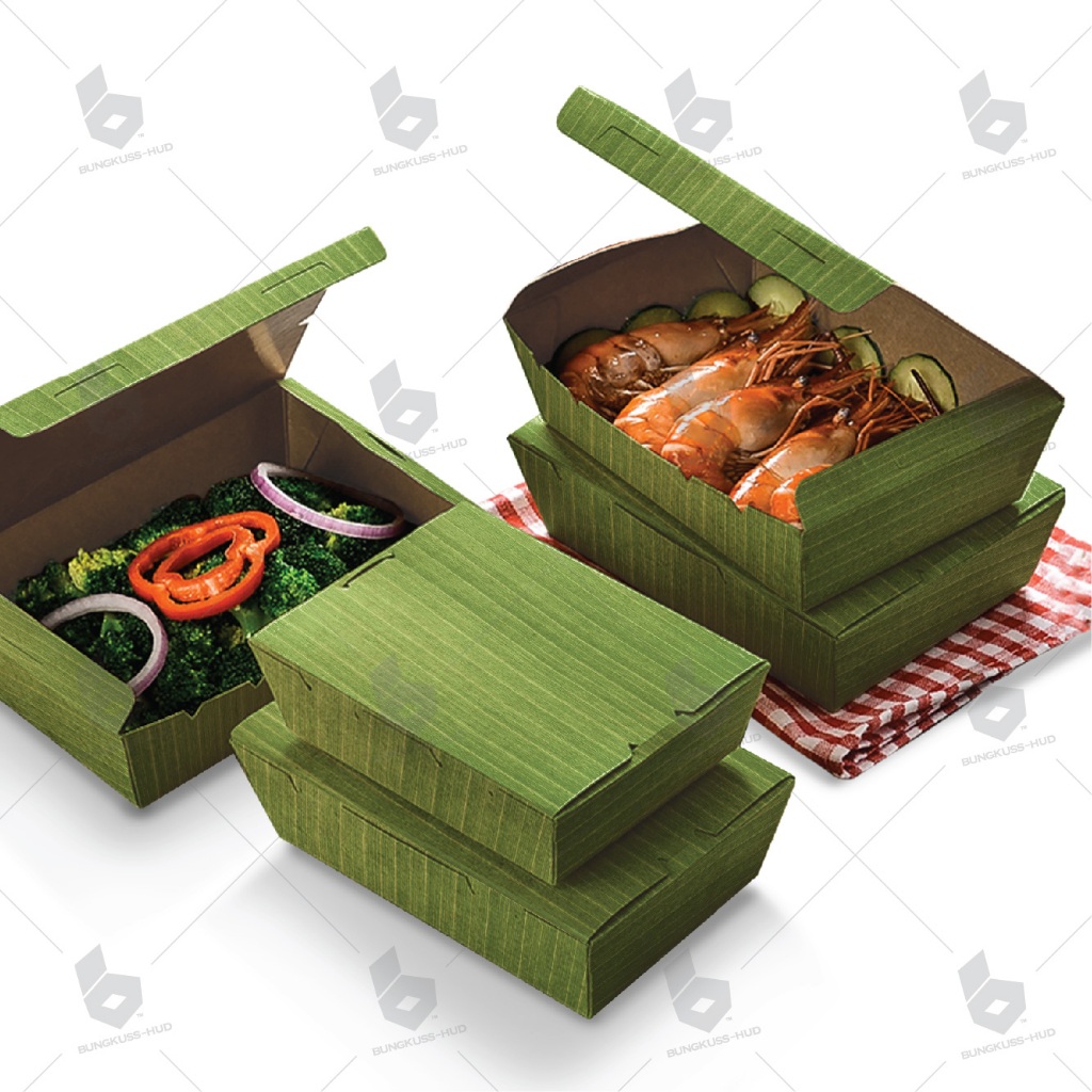 50pcs TBH900/600 เป็นมิตรกับสิ่งแวดล้อมย่อยสลายได้ทิ้งกล่องอาหารกลางวัน L160MM X W90MM X H50MM/L180M