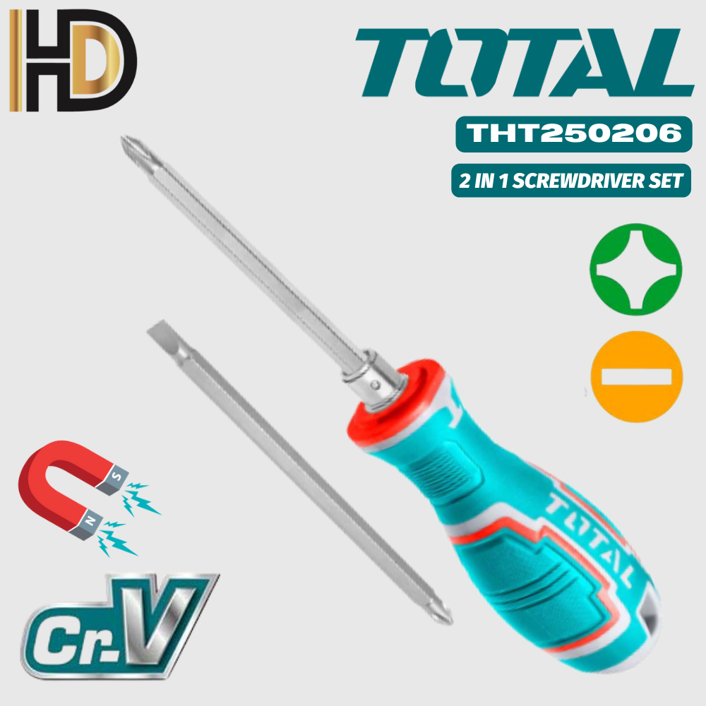 ชุดไขควง TOTAL 2 In 1 / ไขควง TOTAL CR-V / THT250206