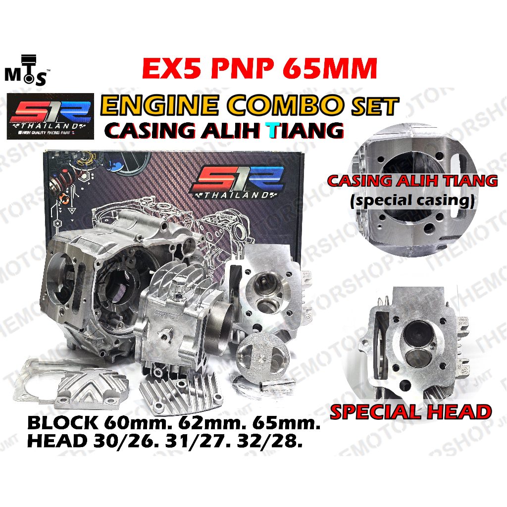 👍(ALIH JIANG) COMBO EX5 S1R RACING EX5 CLASS1 65MM 62MM 60MM HEAD BLOCK 32/28 W100 DREAM BLOCK CYLIN