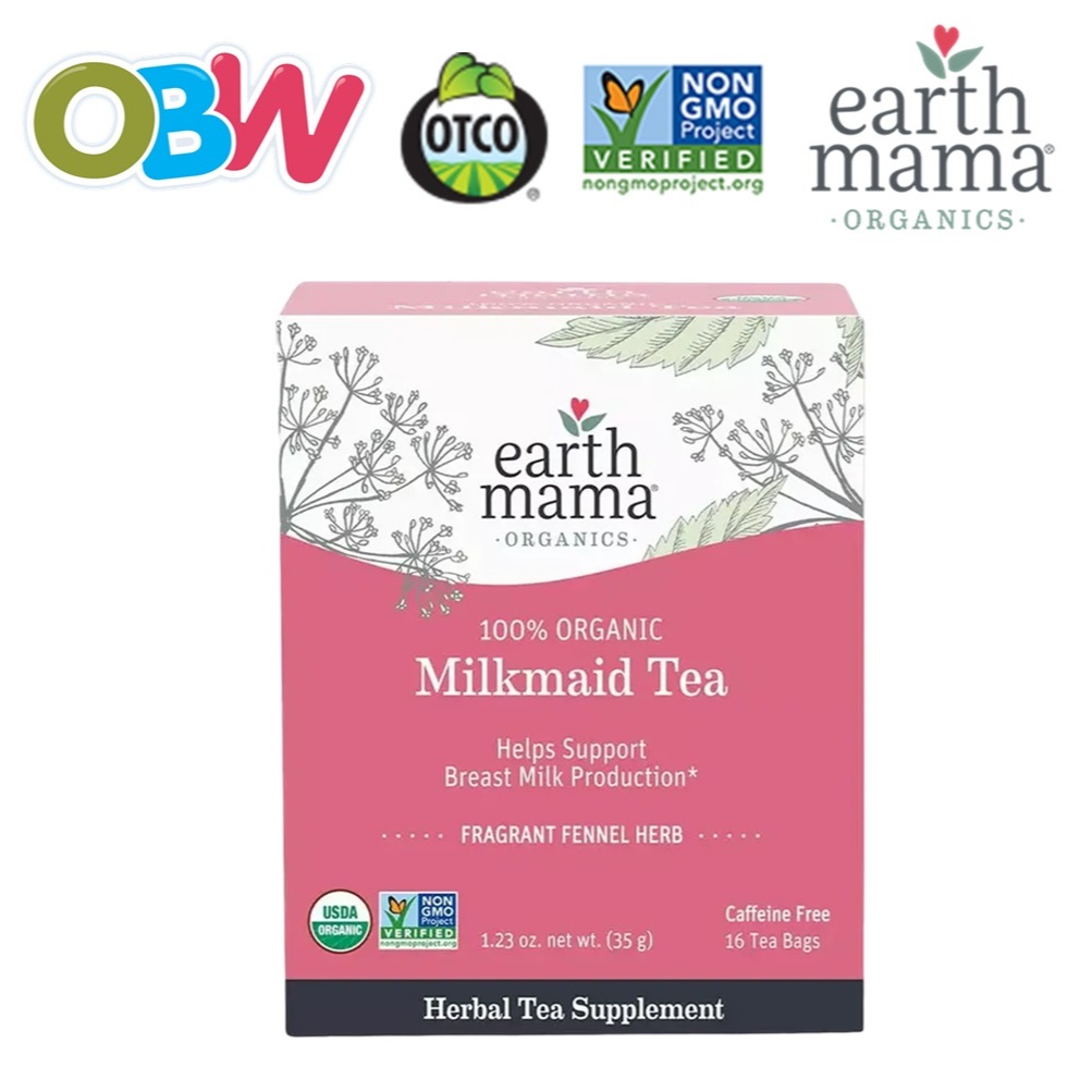 Earth Mama Milkmaid Tea (16 ถุง) Milk Booster Nursing Tea Pengglak Susu หมดอายุ: เม.ย 2028