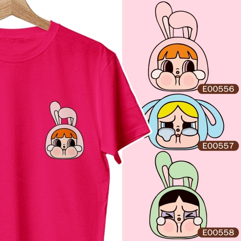 羽衣服 crybaby เสื้อยืดผ้าฝ้าย 2XL ผู้หญิงแขนสั้นรอบคอ streetwear E00556 E00557 E00558