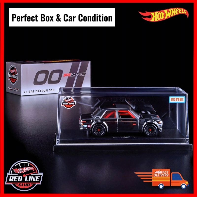 Hot Wheels Bre Datsun 510 RLC 1971 Red Line Club Exclusive Hotwheels Open Hood 71 Bre Datsun 510 Hot
