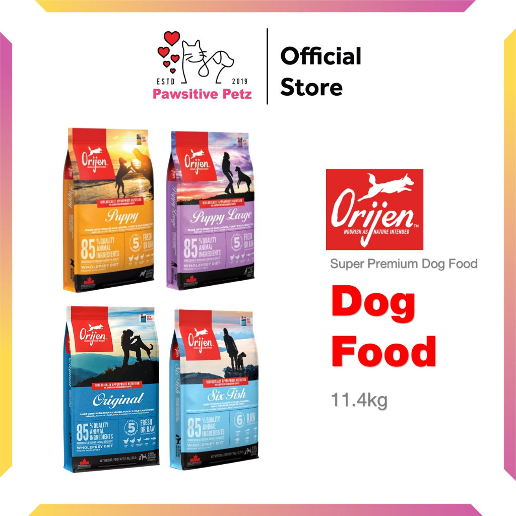 Orijen อาหารสุนัข Super Premium อาหารสุนัข Makan Anjing พรีเมี่ยมลูกสุนัขขนาดใหญ่หกปลาอาหารสุนัข Mak