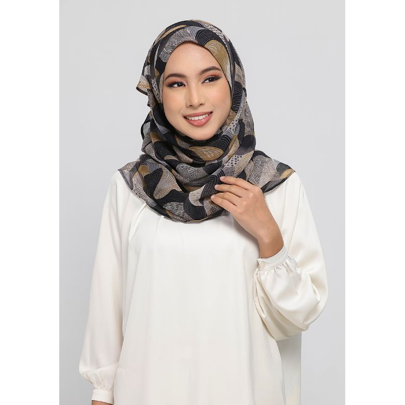 HILAL-NOOR COLLECTION-PRINTED CRINKLED CHIFFON