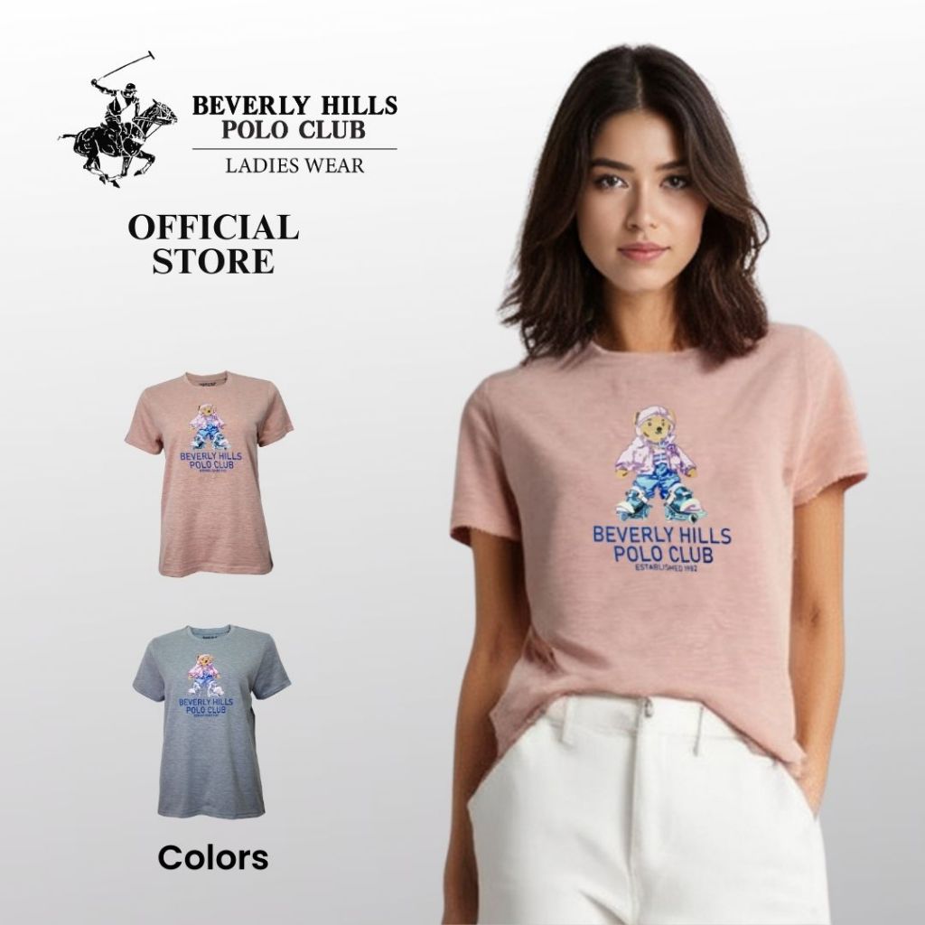 BHPC ผู้หญิงผ้าฝ้ายเสื้อกราฟิก Tee Bear Collection