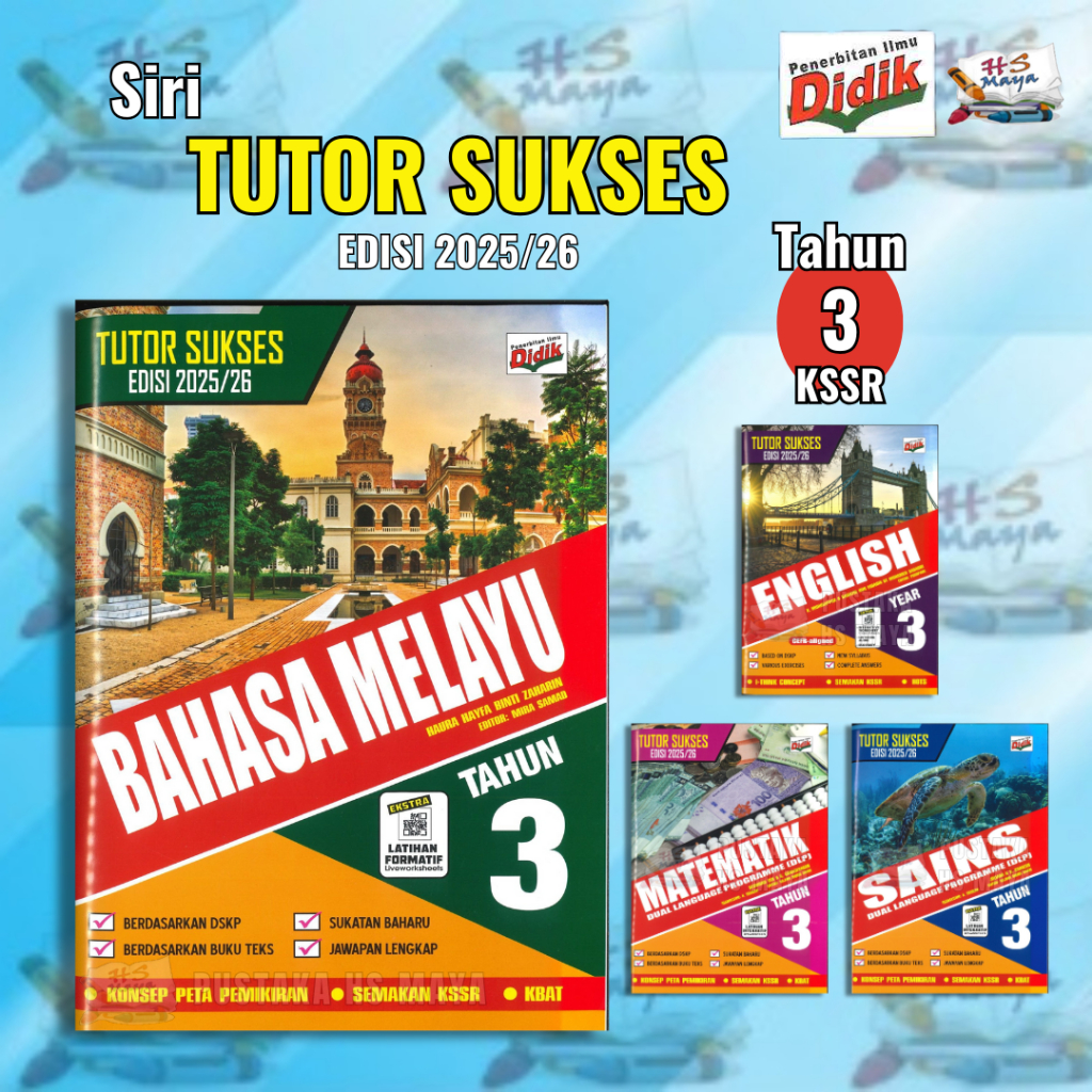 [หนังสือฝึก] TUTOR SUCCESS EDITION 2025/26 YEARS 3 KSSR REVIEW [ILMU DIDIK]