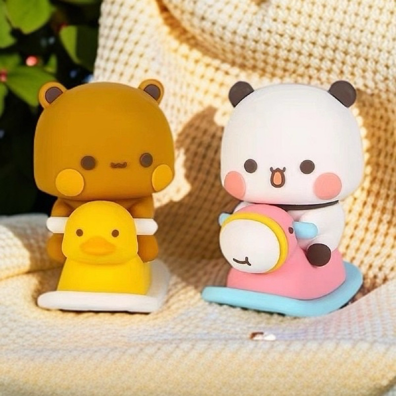 Bubu Dudu เครื่องประดับน่ารัก一二布汽车车/桌面可爱木马摆件 Bubu& Dudu หมีคู่แดชบอร์ดรถตกแต่ง