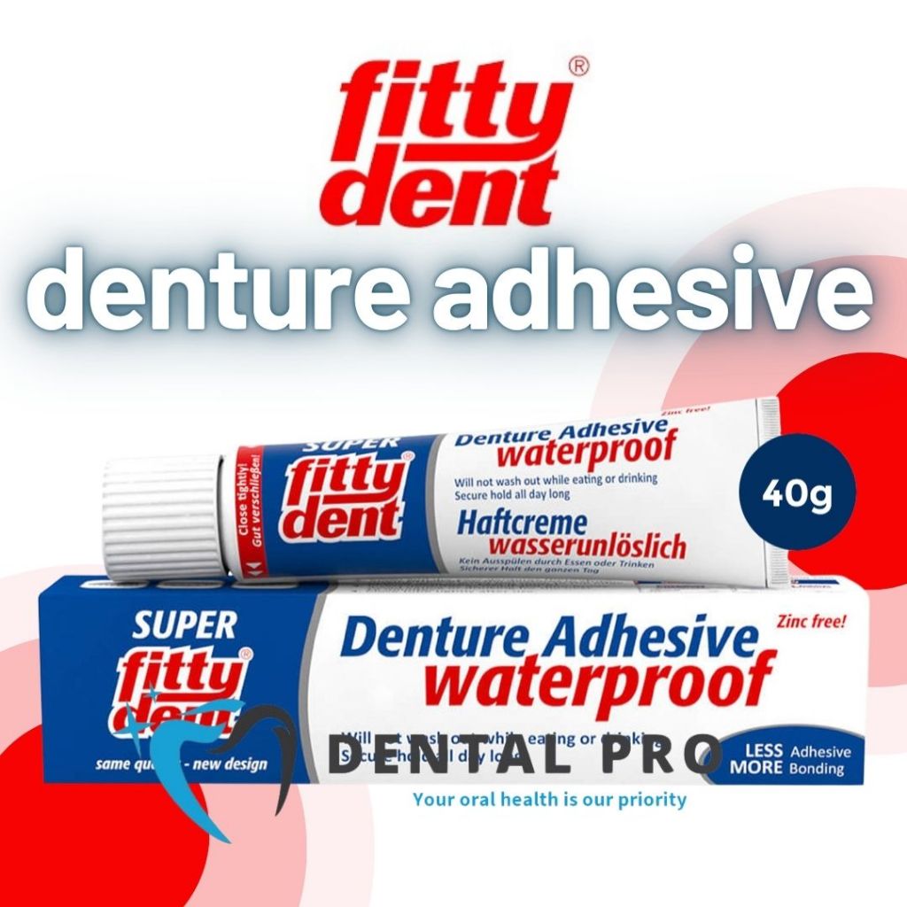 Fitty dent กาวติดฟันปลอม กันน้ํา กาวเหนียว เกม gigi palsu
