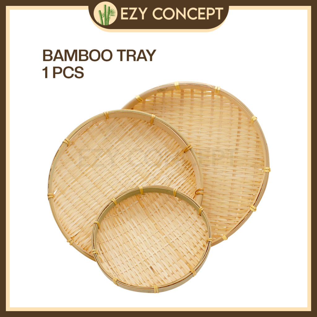 EZY - BAMBOO TRAY RATTAN TRAY DECORATIVE TRAY FOOD TRAY RATTAN จัดส่งตะกร้า 1 ชิ้น