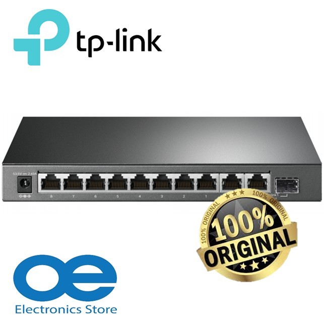 TP-Link TL-SG1210MPE Network 8 Gigabit PoE+ Ports 123W PoE Power, พอร์ต Gigabit 2x, 1 Combo Gigabit 