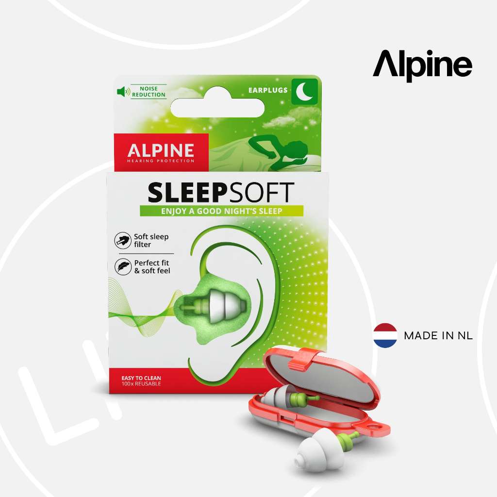 Alpine SleepSoft Earplugs | Ear Plugs Cover For Sleeping Snoring Penutup Telinga Tidur 耳塞高效隔防噪音睡眠覺